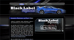Desktop Screenshot of blacklabelperformance.com