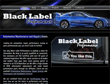 Tablet Screenshot of blacklabelperformance.com